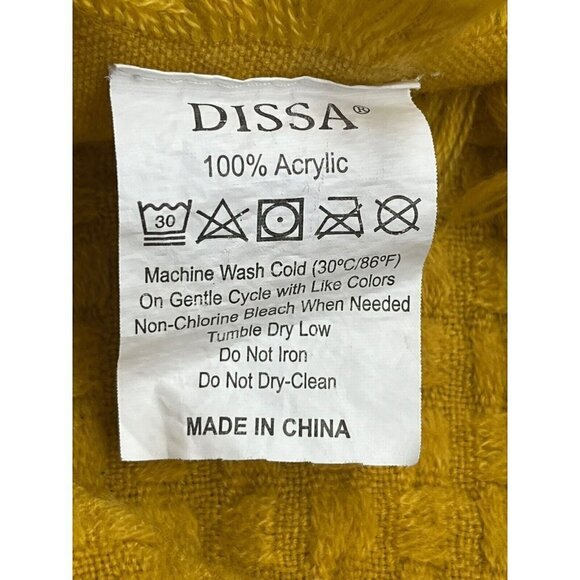 Dissa knitted Decorative Throw blanket Mustard - Picture 3 of 10